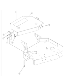 Fabricated Cover Assembly Diagram and Parts List for G1432 55AD231Q150-WAM Cub Cadet Lawn Mower